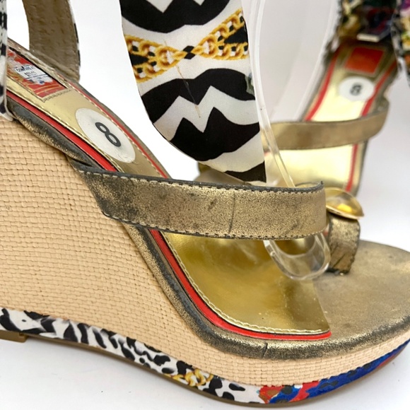 Carlos Falchi Platform Wedge Sandals - Picture 7 of 14